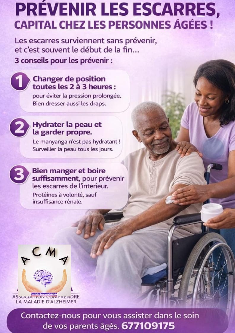 Prévenir les escarres chez les personnes âgées